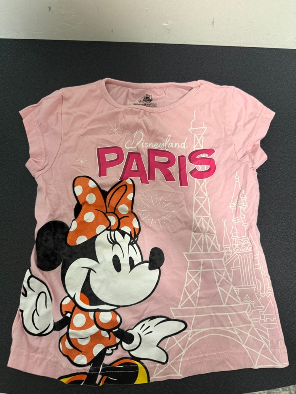 Disneyland Paris Minnie Mouse Pink Kids Tee